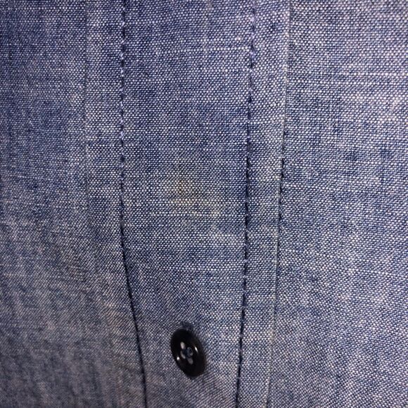 Women's GAP 100% Cotton Chambray Long Sleeve Button Down Shirt size XL - Picture 7 of 7